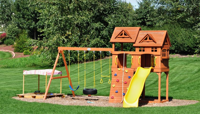 Wooden Swing Set Installation in Denver County, CO